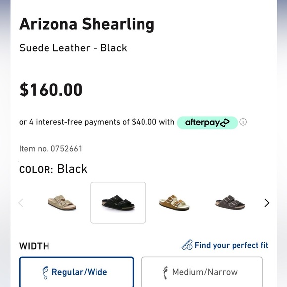 Birkenstock Arizona Shearling Suede Leather Size 7 NWT - Picture 4 of 13